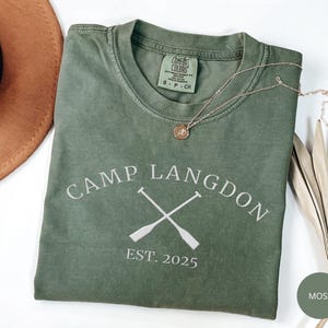 Embroidered Custom Camp Bachelorette Party Shirt, Mountain Bride Tee Camp, Camping Tshirts, Camp Themed Lake Bachelorette, Retro Camping Tee