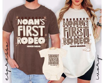 First Rodeo Birthday Shirts, Matching Family Western Birthday Tees, My First Rodeo Shirt, Cowboy Cowgirl 1st Birthday Outfit