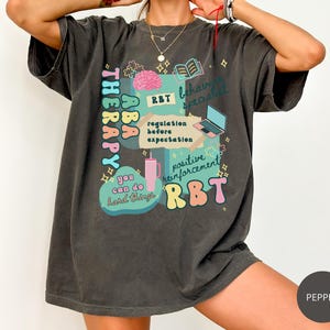 RBT Shirt, Comfort Colors Registered Behavior Technician T-Shirt, ABA Therapy Tshirt, Behavioral Analysis Therapist Crewneck,Future BCBA Tee Pepper