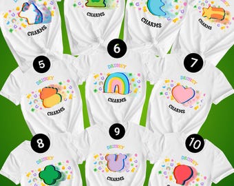 St Patricks Fun Group T-Shirts, Drunky Charms St. Patrick's Day Shirts, Lucky Shirt, St. Patrick's Day Shenanigans, Lucky Charm Group Tee
