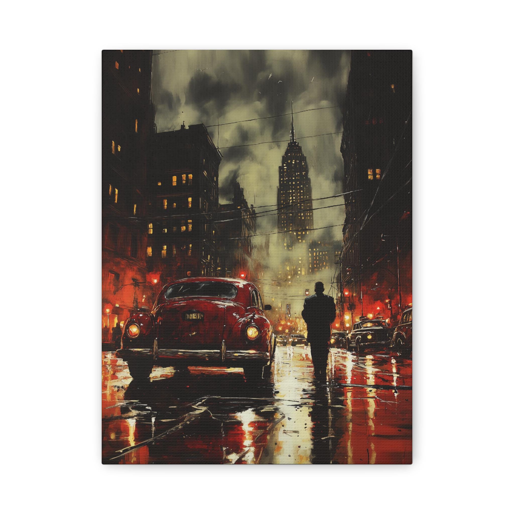 Atmospheric New York City Art, Noir Cityscape, Detective Noir Crime Art ...