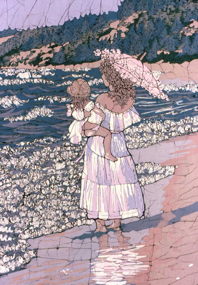 Wave Watchers Batik Limited Edition Print image 1