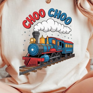 Choo Choo Train PNG, Cute Kids Train Birthday Design, Printable Train Clipart for Shirt & Decor