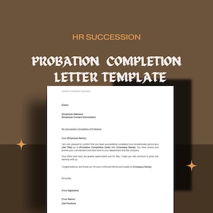 Modelo de Carta de Conclusão de Estágio Probatório de Empregado | Carta de Conclusão de Estágio Probatório; Documento Microsoft Word Editável