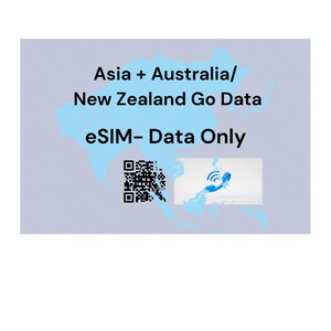 Asia + Australia/New Zealand eSIM Data Only 2GB 15 days Works in Unlocked Phone Only