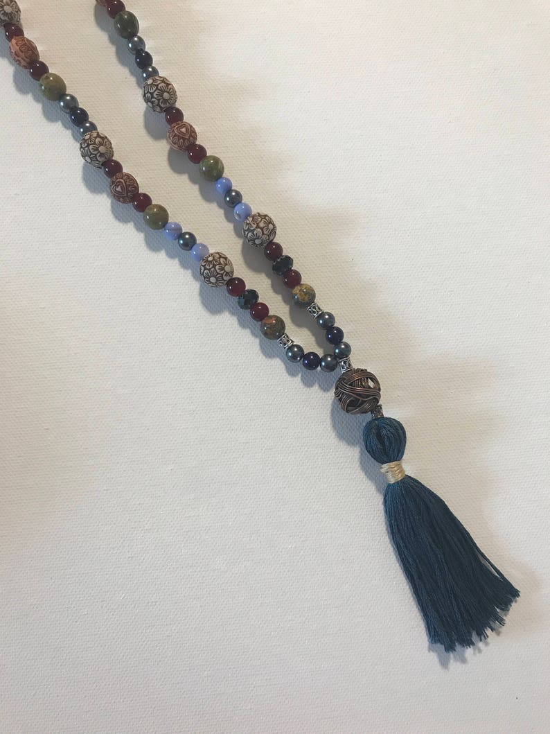 Mala Prayer Bead Necklace 108 Beads Prayer Mala ~ Mother Earth
