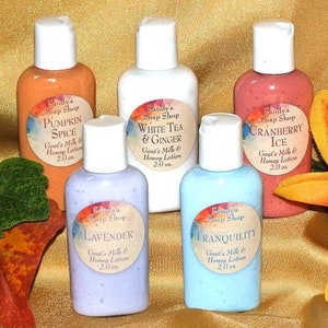 GOAT MILK LOTIONS-2 oz Goat Milk Lotions, Stocking Stuffer, Office Gifts, Caretaker Thank You, Travel Size Lotion, Creamy, Smooth