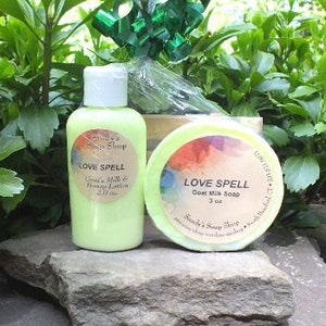 PRESENTE DE DIA DAS MÃES - Perfume de feitiço de amor - Pensando em você - Presente de mãe - Perfume de amor sexy - Decorado e embrulhado - Sabonete, loção e saboneteira de leite de cabra