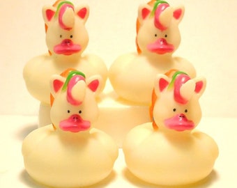 UNICORN RUBBER DUCKS- 2.5 inch duck, Easter Baskets, Halloween Treats. Jeep Game, Cruise Ship hide away game. Birthday Party Favor, Bath Toy