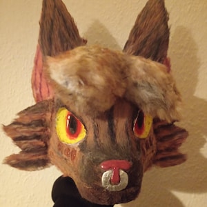 Brown hyena fursuit head
