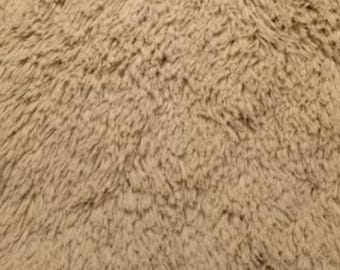 Shannon Fabrics-Luxurious cuddle minky fabric with a soft, shaggy texture 30mm pile- Carmel Color- max 1 yd cut