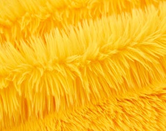 Shannon Fabrics-Luxurious cuddle minky fabric with a soft, shaggy texture 30mm pile- Yellow Color