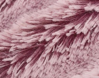 Shannon Fabrics-Luxurious cuddle minky fabric with a soft, shaggy texture 30mm pile- Rosewood Color (light rose with dark rose undertones)