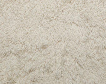 Shannon Fabrics-Luxurious cuddle minky fabric with a soft, shaggy texture 30mm pile- Cream Color- max 1 yd cut