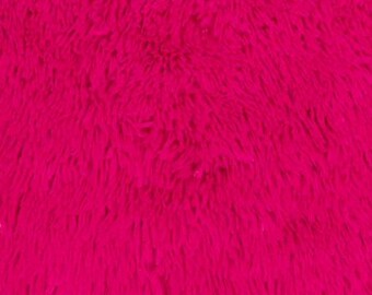 Shannon Fabrics-Luxurious cuddle minky fabric with a soft, shaggy texture 30mm pile- Magenta Color