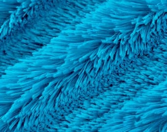 Shannon Fabrics-Luxurious cuddle minky fabric with a soft, shaggy texture 30mm pile- Peacock Color