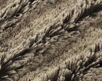 Shannon Fabrics-Luxurious cuddle minky fabric with a soft, shaggy texture 30mm pile- Grizzly Color (light brown with black) max 1 yd cut