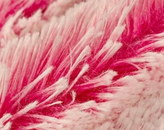 Shannon Fabrics-Luxurious cuddle minky fabric with a soft, shaggy texture 30mm pile- Pink Ice Color (magenta with white undertones)