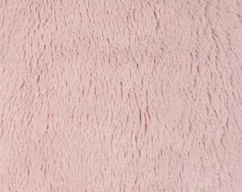 Shannon Fabrics-Luxurious cuddle minky fabric with a soft, shaggy texture 30mm pile- Rosewater Color