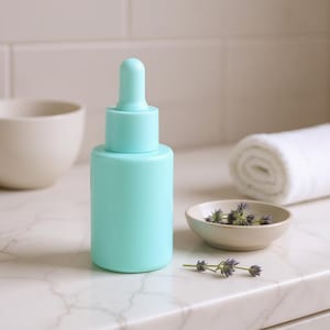 Bridget Dropper Bottle in Blue | 30ml Blue Glass Bottle | Serum Bottle | Dropper Bottle