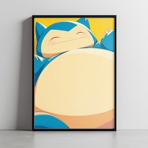 ポケモンにインスパイアされたカビゴンのポスター - カビゴンの 