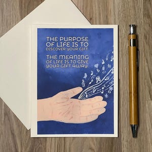 Carte d'inspiration cadeau de vie | Citation sur le but et le sens de la vie | Remise des diplômes, encouragement, anniversaire | Message personnalisé | Coffret