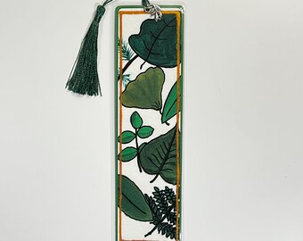 Green Leaf Bookmark - Plant Lovers Gift - Botanical - Greenery - Nature Inspired Bookmark