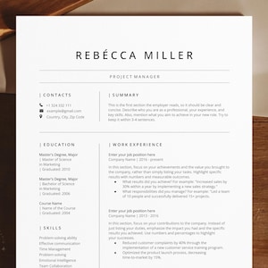 Currículo para Google Docs e Word | Modelo de CV Minimalista 2025
