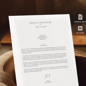 Modelo de Carta de Apresentação para CEO e Diretores | Para Google Docs e MS Word