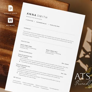 2 page ats friendly resume | + 1 Page Resume | + Cover Letter & References | Google Docs + Word
