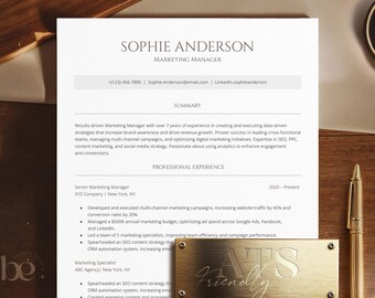 Executive ATS Friendly Resume Template for Google Docs and Word, 4 Page Professional CV 2026