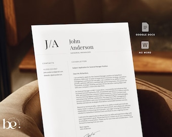 Modern Executive Cover Letter 2026 | Professional Template for Google Docs & Word