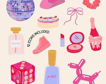 Pretty in Pink MacBook Folder Icons | MacBook Desktop Organizers