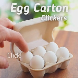 3D Printed Egg Carton Fidget Clicker – Fun Sensory Stress Relief Toy & Desk Fidget – Unique Gift for Collectors and Fidget Fans