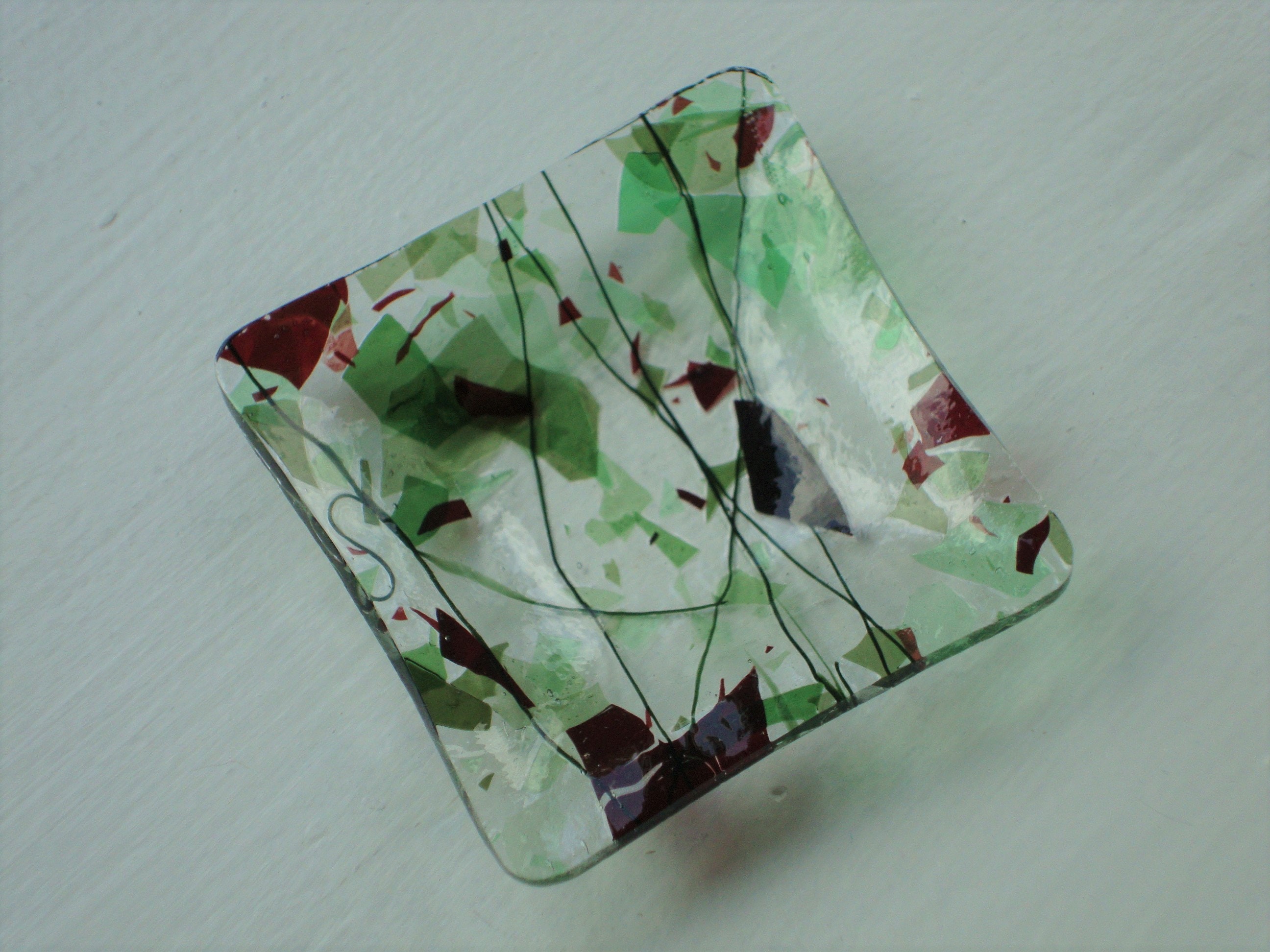 Fused Glass Confetti Dish 6107 Etsy UK