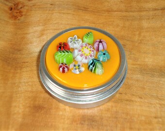 Fused Glass Trinket/Pill/Treasure Box  11204