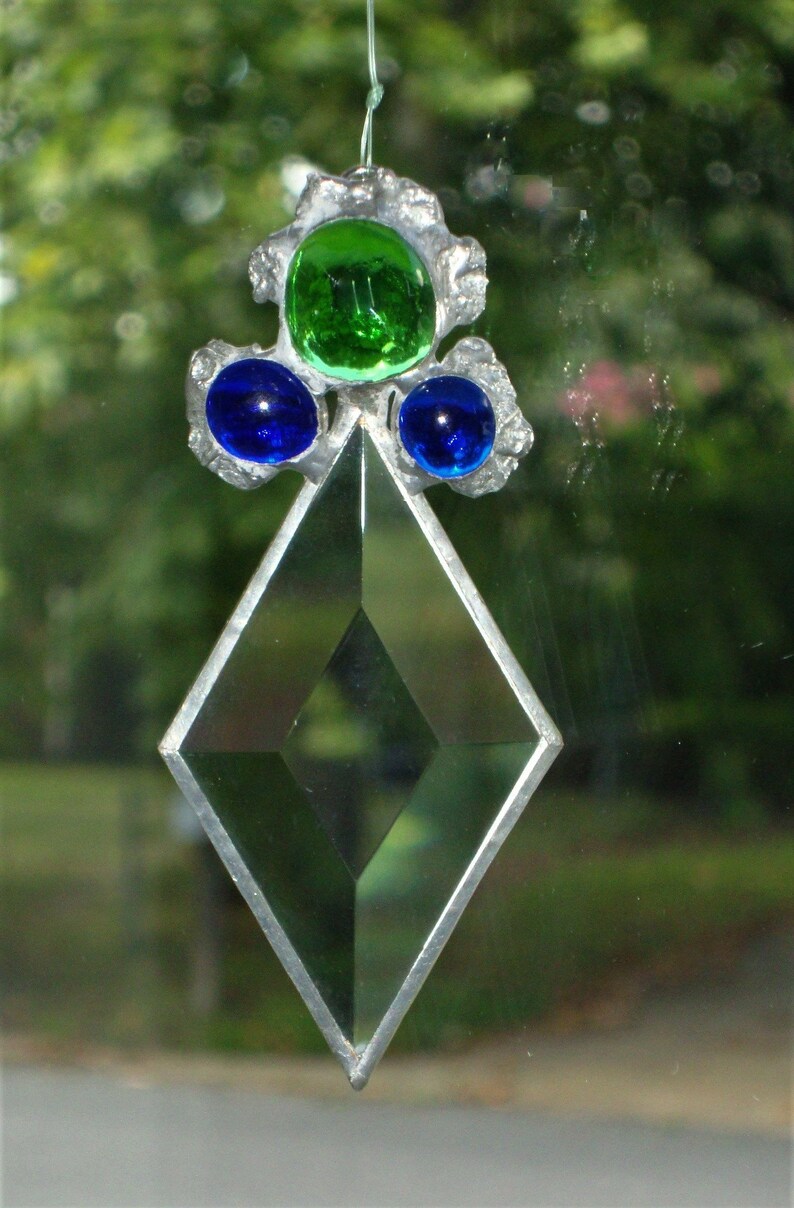 Stained Glass Diamond Shaped Ornament 725202 Etsy