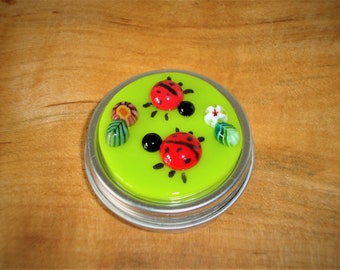 Fused Glass Trinket/Pill/Treasure Box  11202