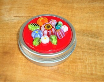 Fused Glass Trinket/Pill/Treasure Box  11205