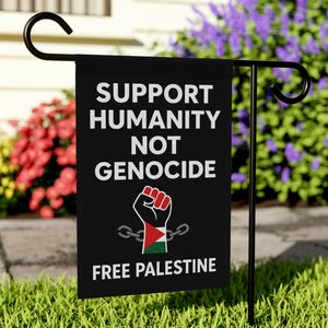 Support Palestine Garden Flag, Free Palestine Yard Flag, Free Palestine Gift, End Genocide Garden Flag, R.I.P Aaron Bushnell House Flag