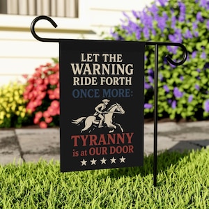 Tyranny Warning YARD Flag, Resist Tyranny Flag, Anti Trump Flag, Anti Trump Protest, Anti Maga Banner, Pro-Democracy, No Kings Garden Flag