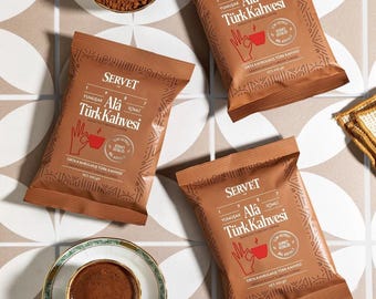 Pack de 3 cafés turcs Servet | Rôtissage moyen, mélange finement moulu (100 g chacun)