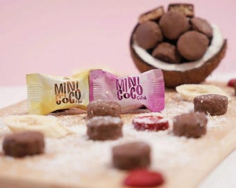 Fruits Chocolat Banane Fraise 125 g Snack-chocolat gourmet fait main Douceur cadeau Bonbons artisanaux