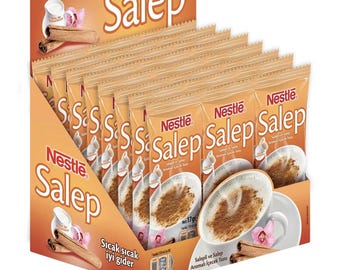 Mélange pour boisson salep turc traditionnel | Sachets de boissons crémeuses pour l'hiver (24 unités)