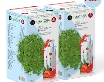 Poudre de thé vert matcha - Sachets antioxydants (20 pièces)