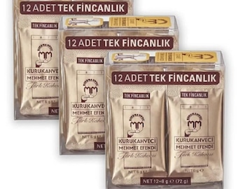 Sachets de café turc Mehmet Efendi | Mélange pour café instantané 36 unités (72 g)
