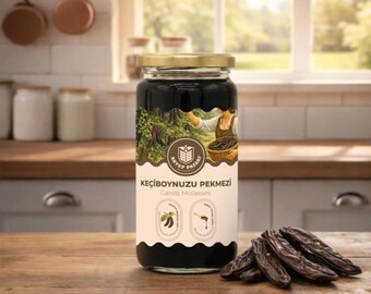 Mélasse de caroube turque faite main | Sirop de caroube traditionnel | Pâte à tartiner sucrée naturelle pour le petit-déjeuner | Pekmez artisanal sans raisin