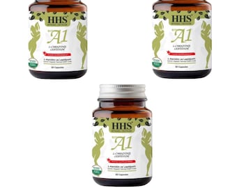 HHS A1 L-Carnitin Lepidium Mischung: 90 Kapseln, 3-Monats-Energie-Ergänzung