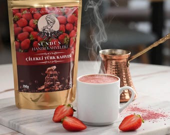 Café turc aux fraises | Mélange gastronomique aromatique, moulu fin (emballage frais)