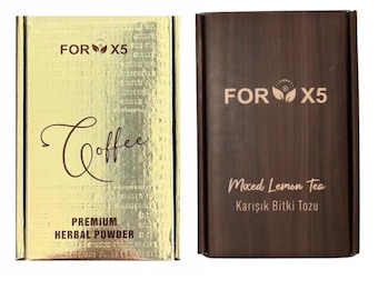 Mélange de tisanes café et citron FOR X5, boisson énergisante naturelle (poudre de plantes)